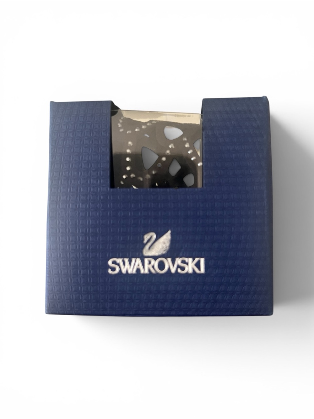 NIB Swarovski Belle Romantic Floral Filigree Laser-cut Black Bracelet - 10cm - Picture 9 of 11